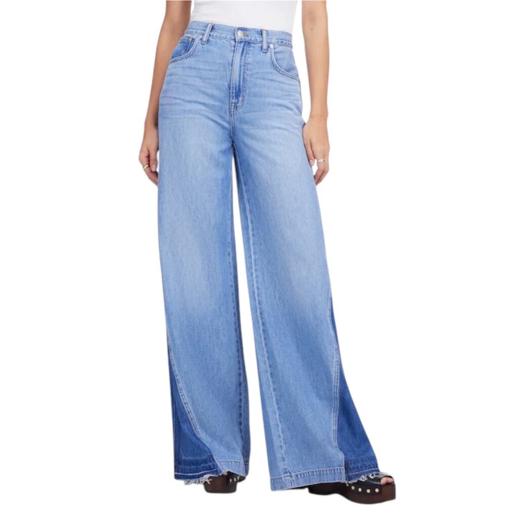 Madewell Wide-Sweep Jeans in Parson Wash: Airy Denim Women’s Size 25 Retro Style
